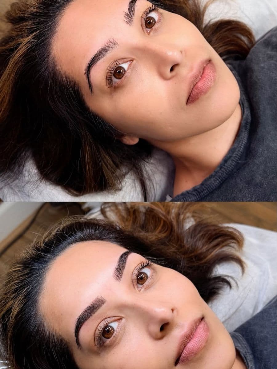Permanent eyebrow makeup